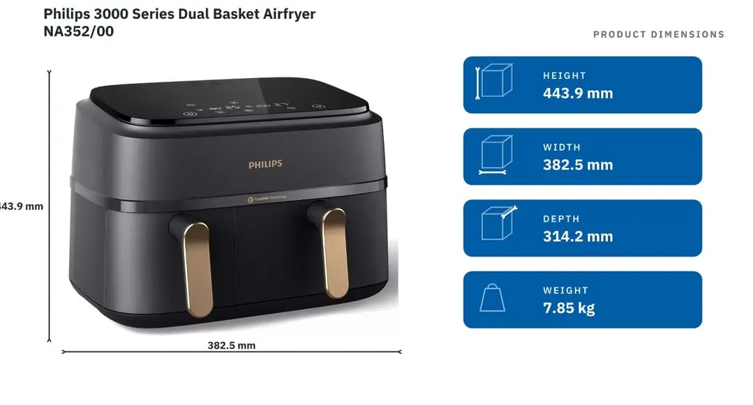 Philips 3000 Series Dual Basket NA352/00 — Produktfoto