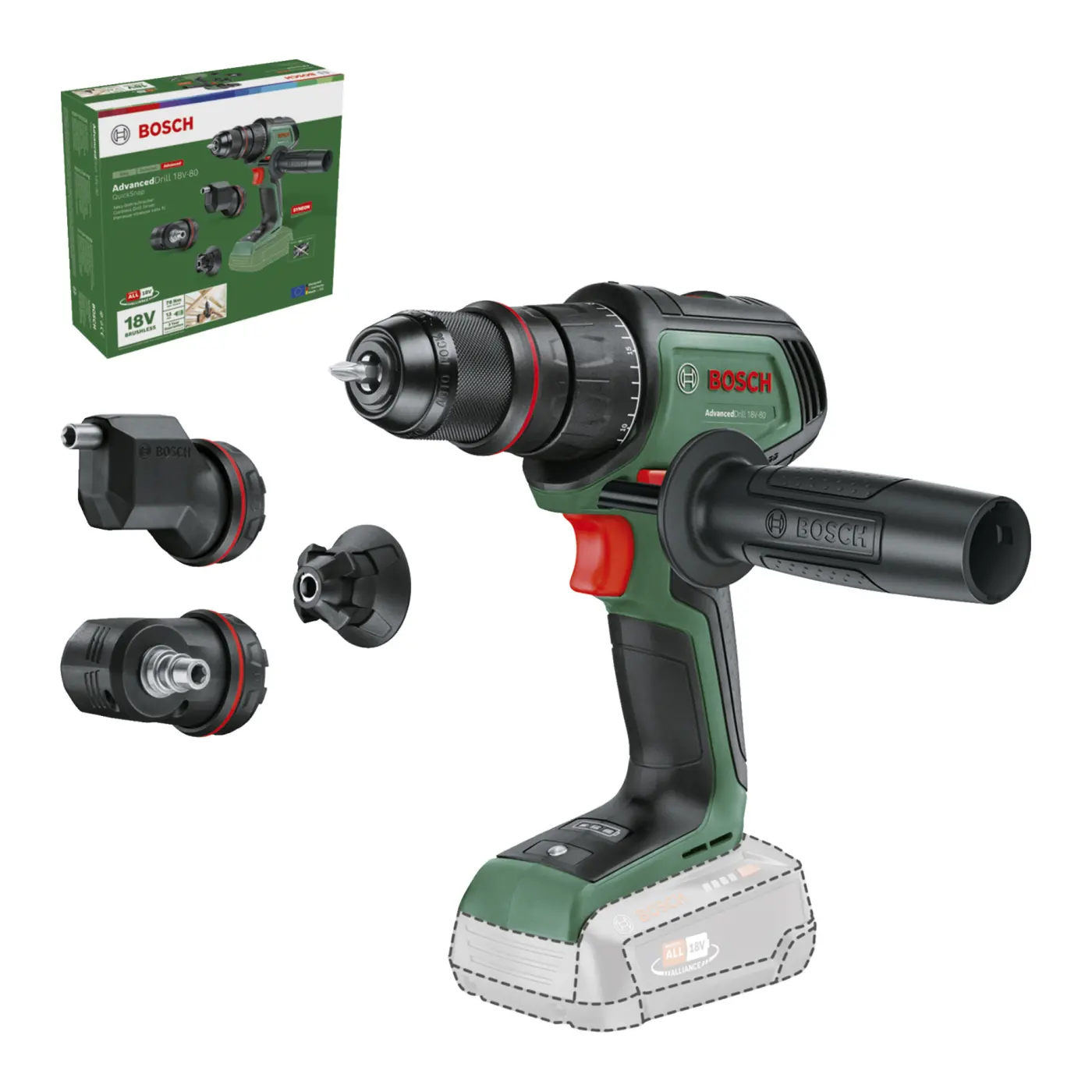 Bosch Bosch AdvancedDrill 18V-80 QuickSnap — Produktfoto