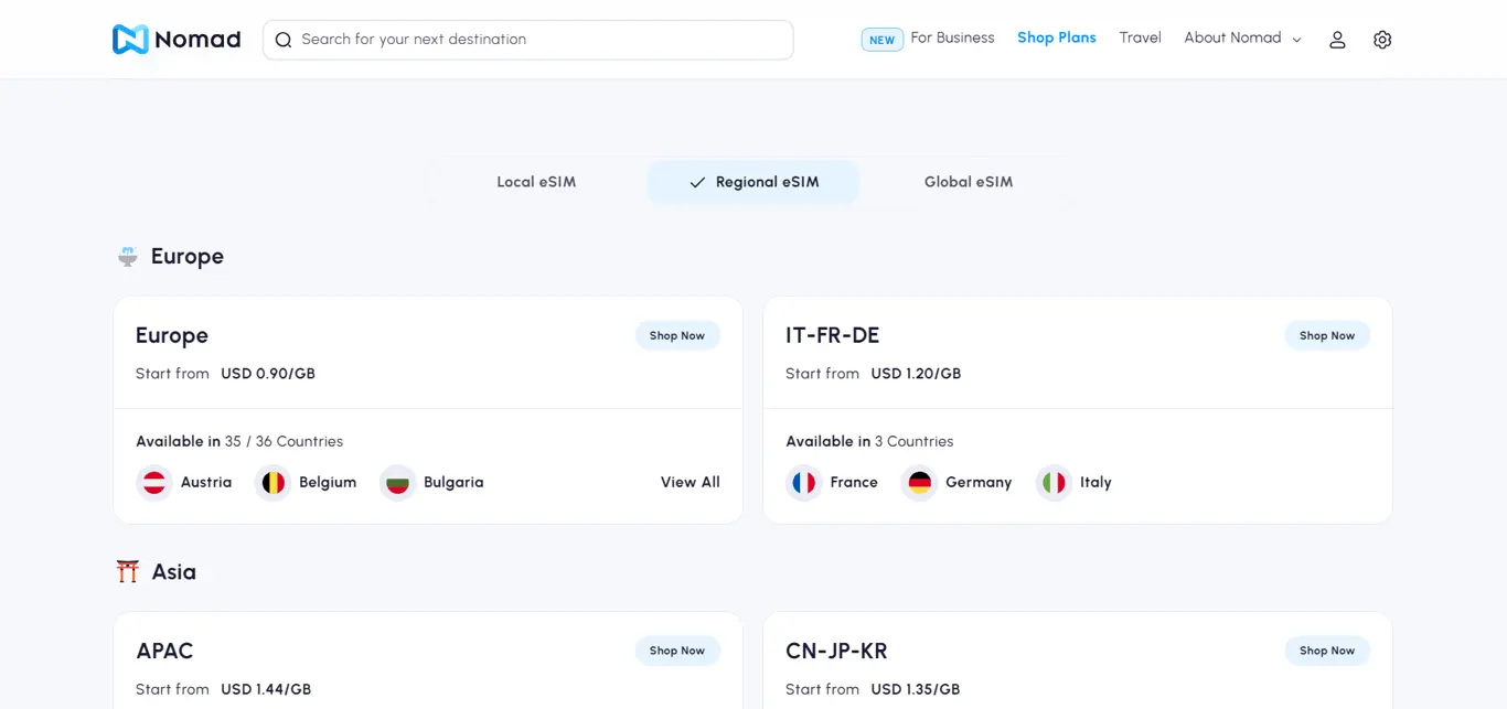 Nomad Nomad Regional Europe — productfoto