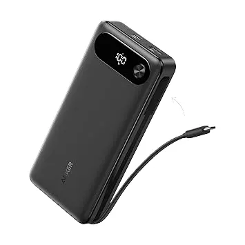 Anker Power Bank (20K, 87W, Built-In USB-C Cable) A1383 — productfoto