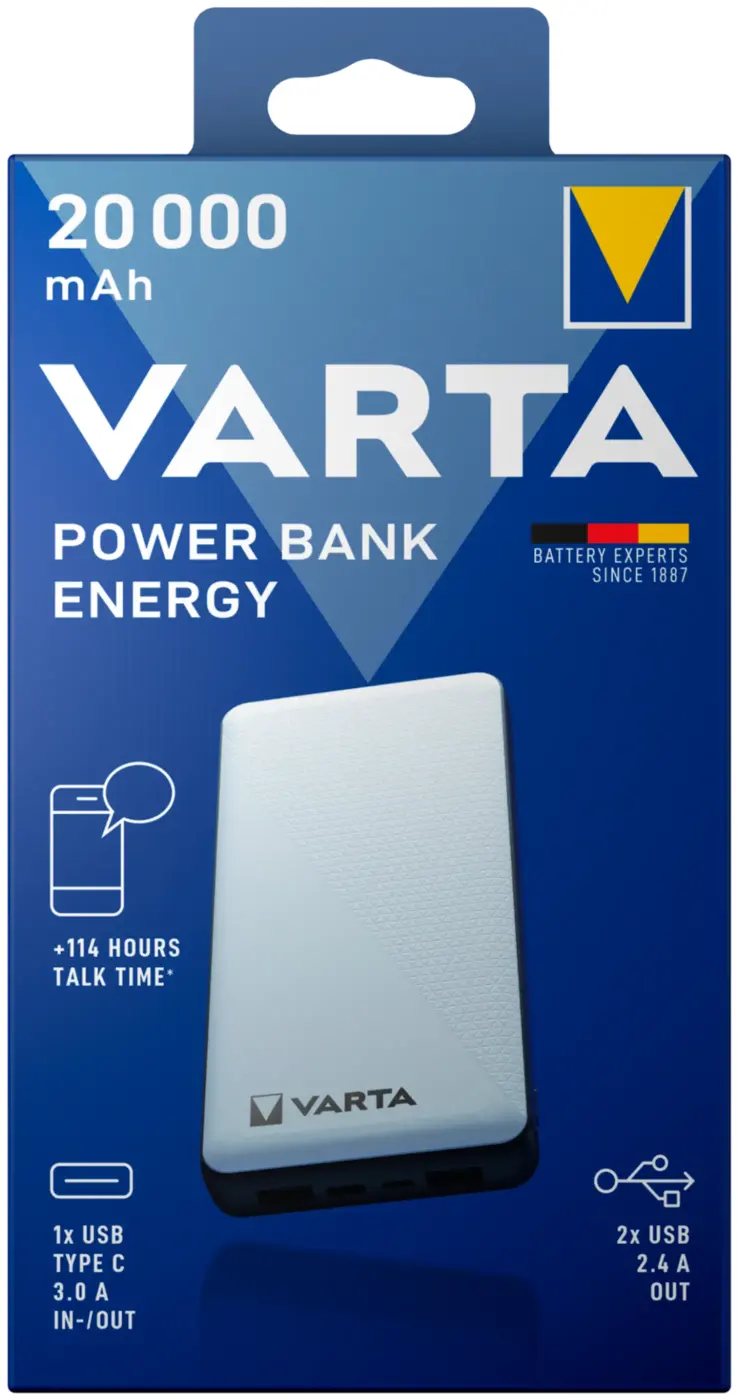 VARTA Power Bank Energy 20000 (57978101111) — productfoto